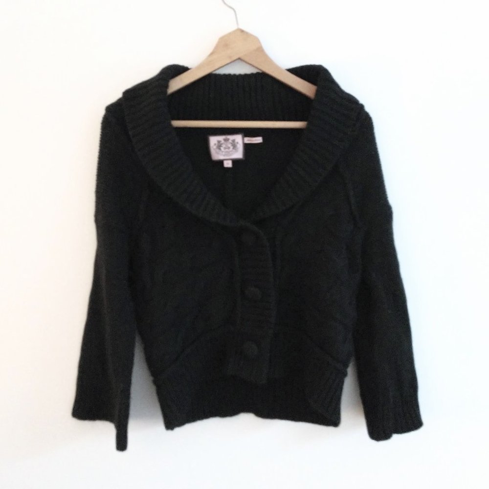 Juicy Couture Cable-Knit Cropped Cardigan